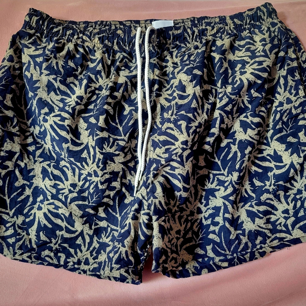 Laguna Men's Navy and Beige Swim Shorts